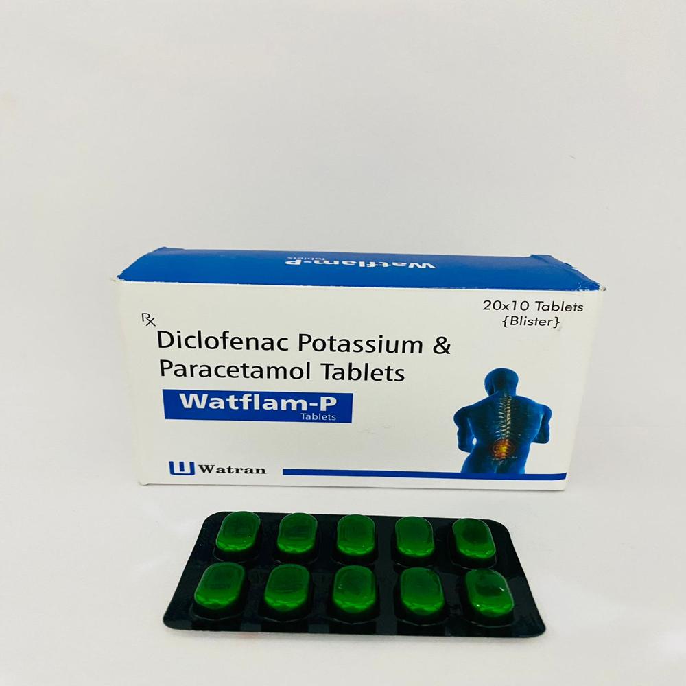 Diclofenac Potassium 50mg + Paracetamol 325mg - Brand Name: Watflam-p Tablets
