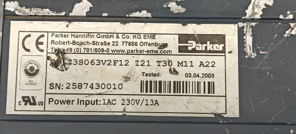 PARKER C3S063V2F12 I21 T30 M11 A22