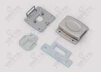Drawer Lock Parts - Stainless Steel & Brass, 55x22x2 Mm, Silver/golden | Electroplated, 60-65 Hrc Hardness, Universal Fit, Iso 9001:2015 Certified