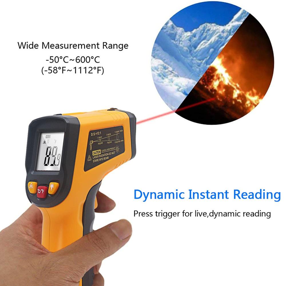 True Sense Digital Infrared Thermometer - 50-600 Degree Pyrometer, IR-600