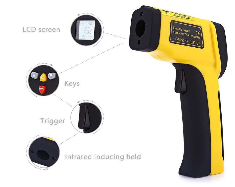 True Sense 1050 Degree Temperature Infrared Thermometer Pyrometer, IR-1050
