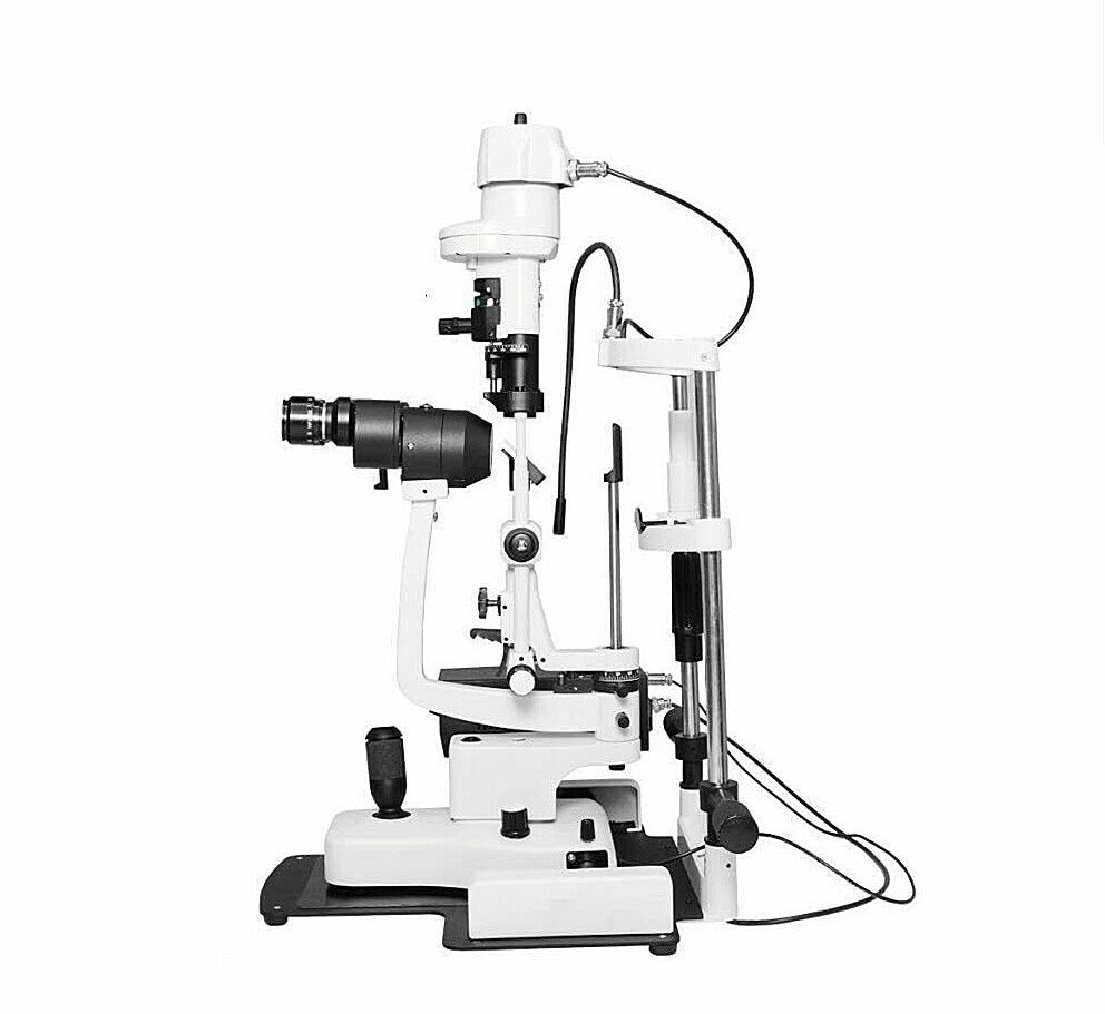 Slit Lamp - Binocular Microscope With 10x-24x Magnification, Halogen 12v Illumination, 0-180 Degree Slit Rotation, Six Aperture Sizes, Cobalt Blue & Green Filters