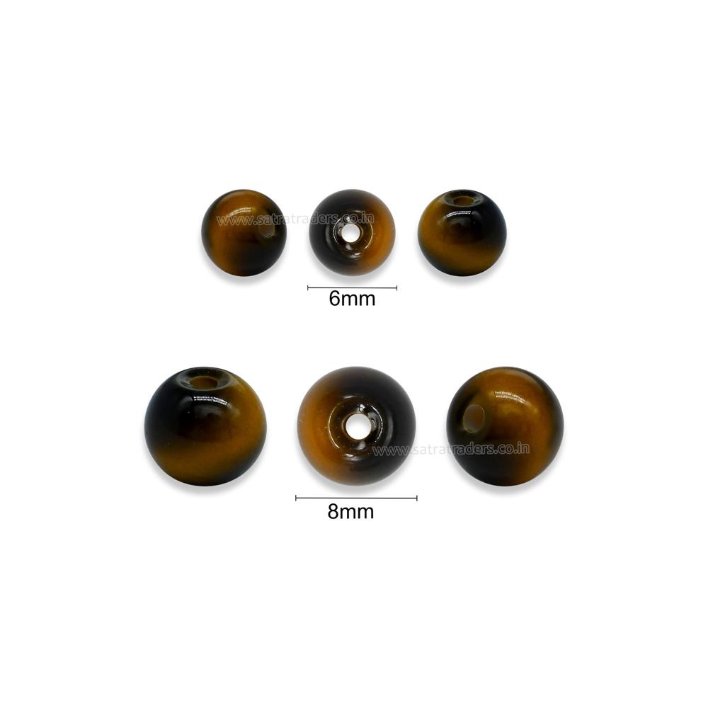 Natural Tiger Eye Round Beads | GB21