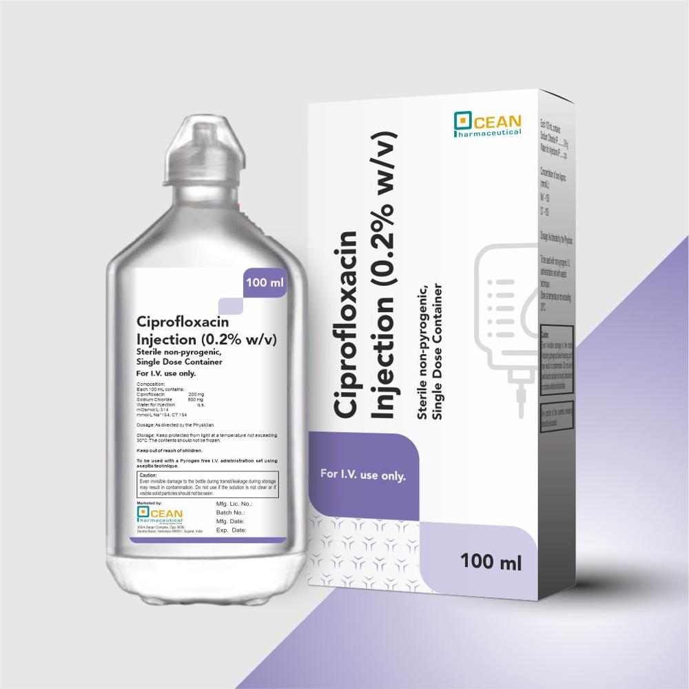 Ciprofloxacine 200mg 100ml Infusion