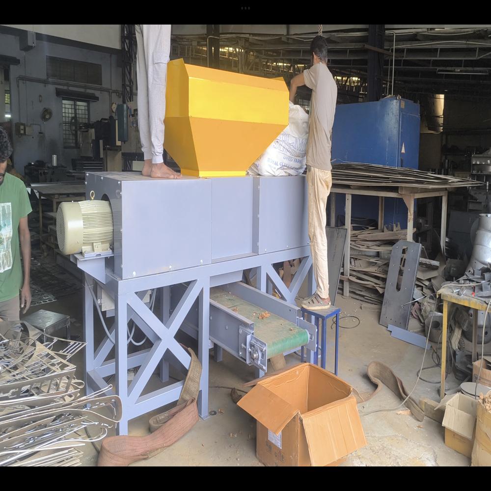 Twin shaft Cardboard waste shredder Machine