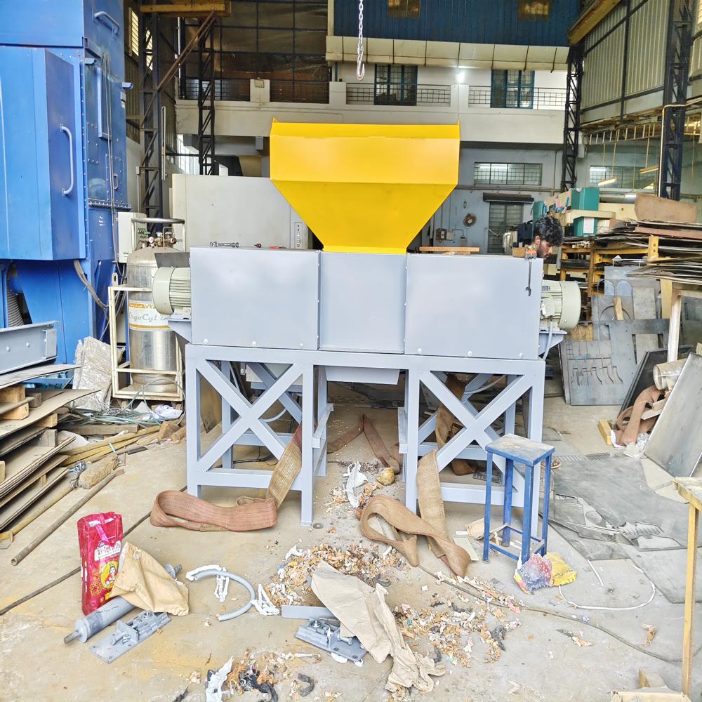Twin shaft Cardboard waste shredder Machine