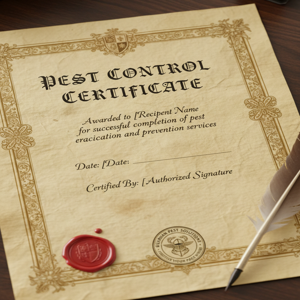 Pest Control Certificate