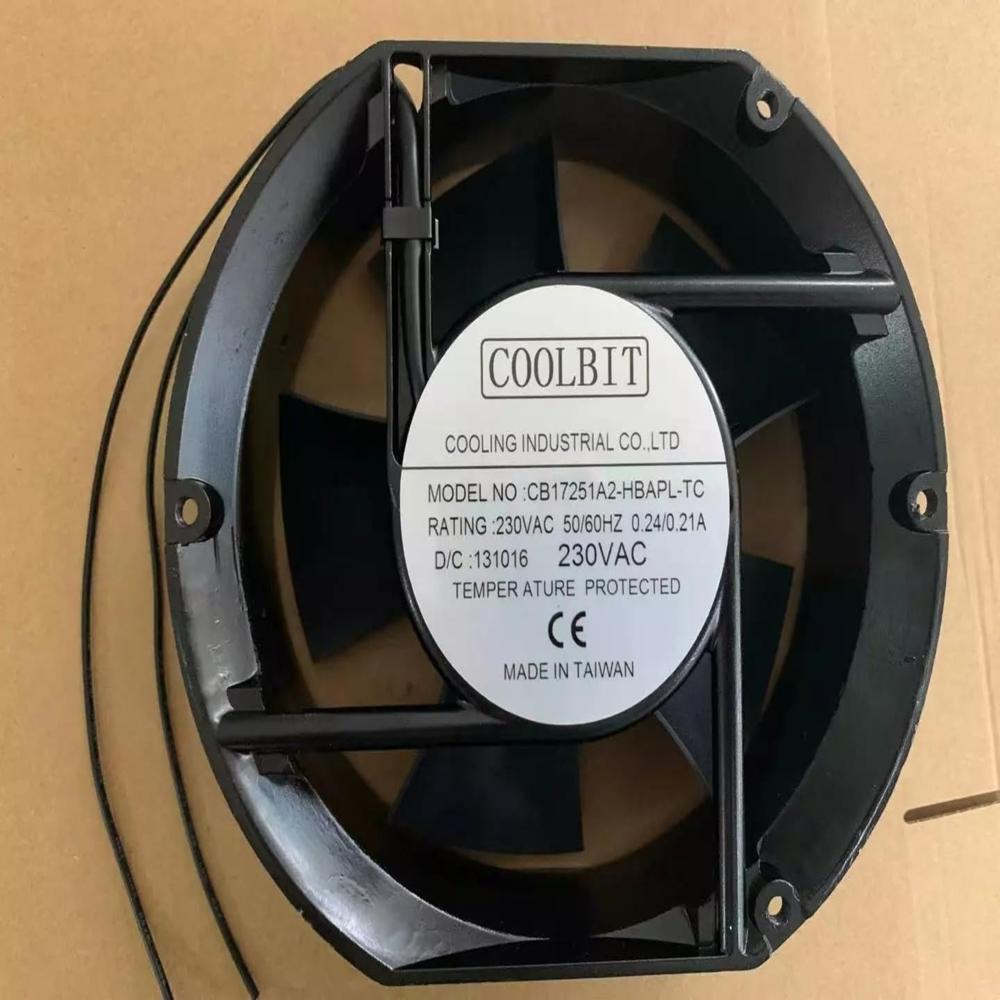 COOLBIT CB17251A2-HBAPL-TC 230V AC 0.24V/0.21A Brushless Cooling Fan 4000RPM 17251mm 2Wire (Metal) 
