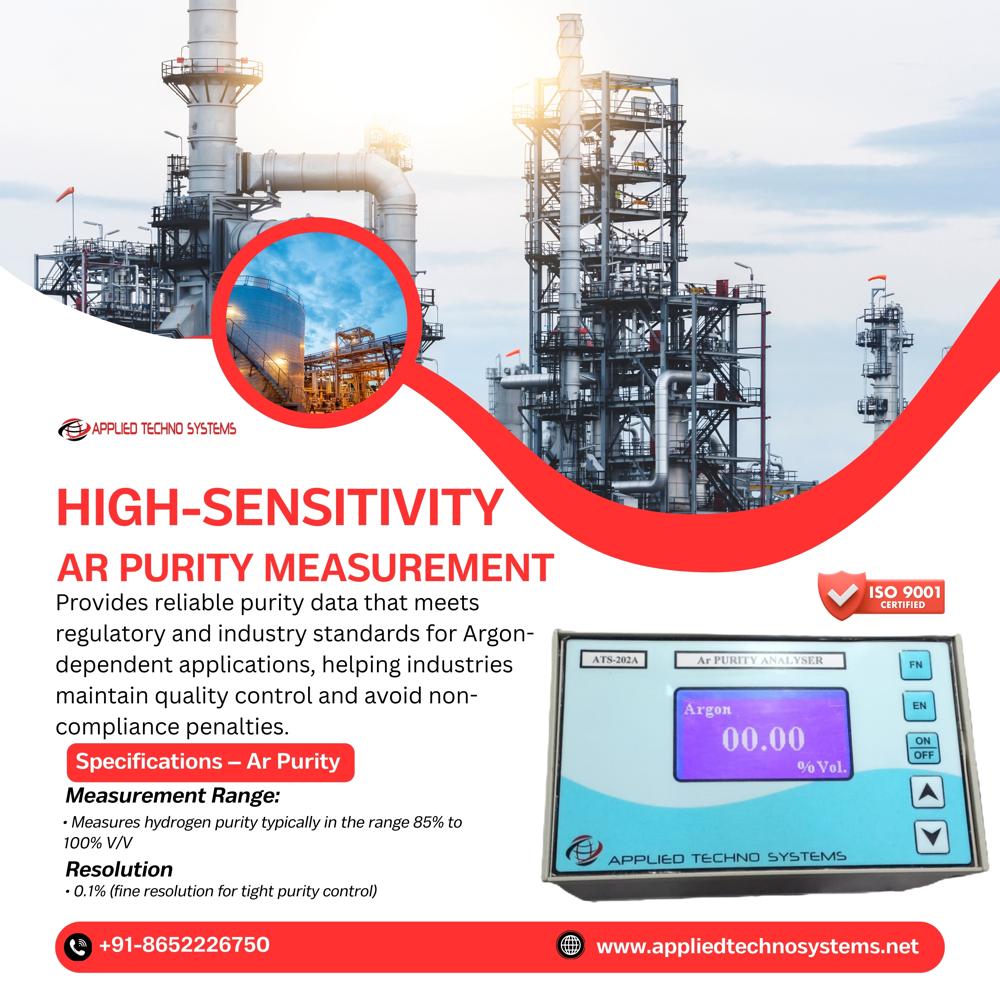 Argon Purity Analyzer - Accuracy: +/-2  %