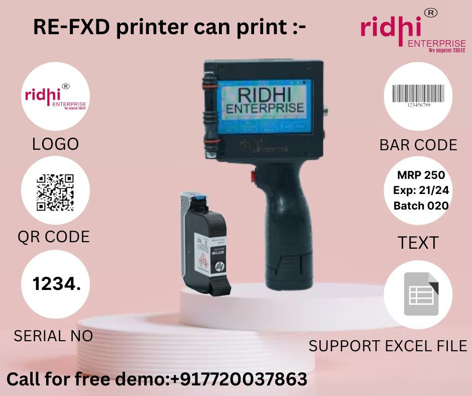 RE FXD Handheld Inkjet Printer