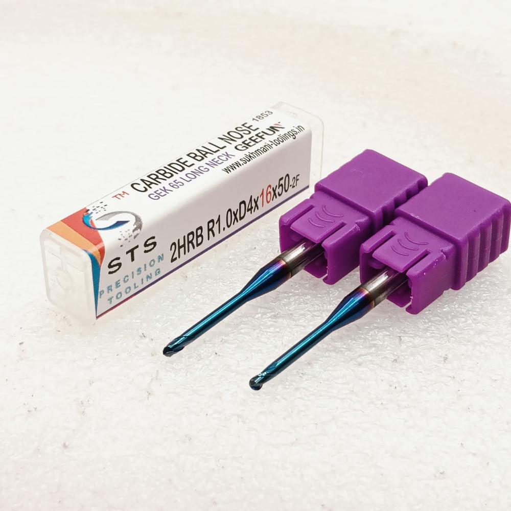 2HRB 65HRC-R1.0xD4x16x50-LONG NECK BALL NOSE