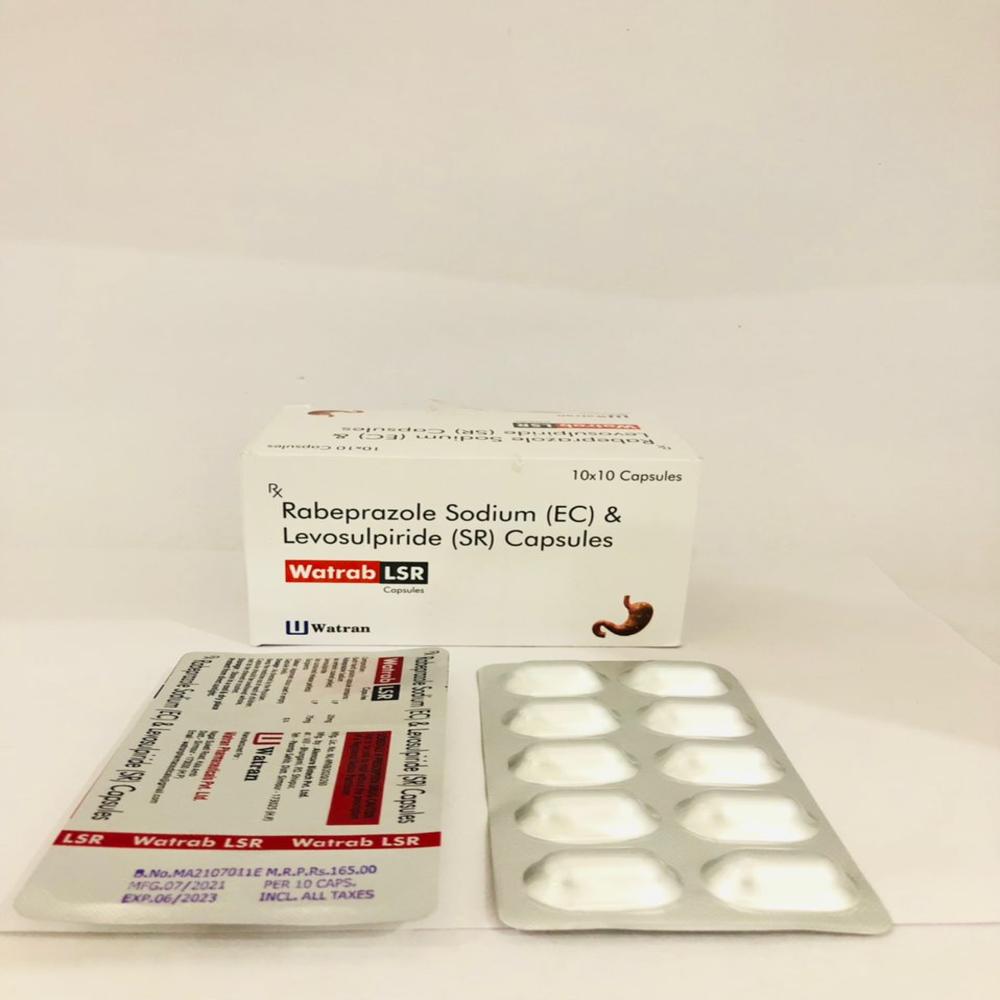 Rabeprazole Sodium 20mg + Levosulpiride 75mg Capsules - Brand Name: Watrab