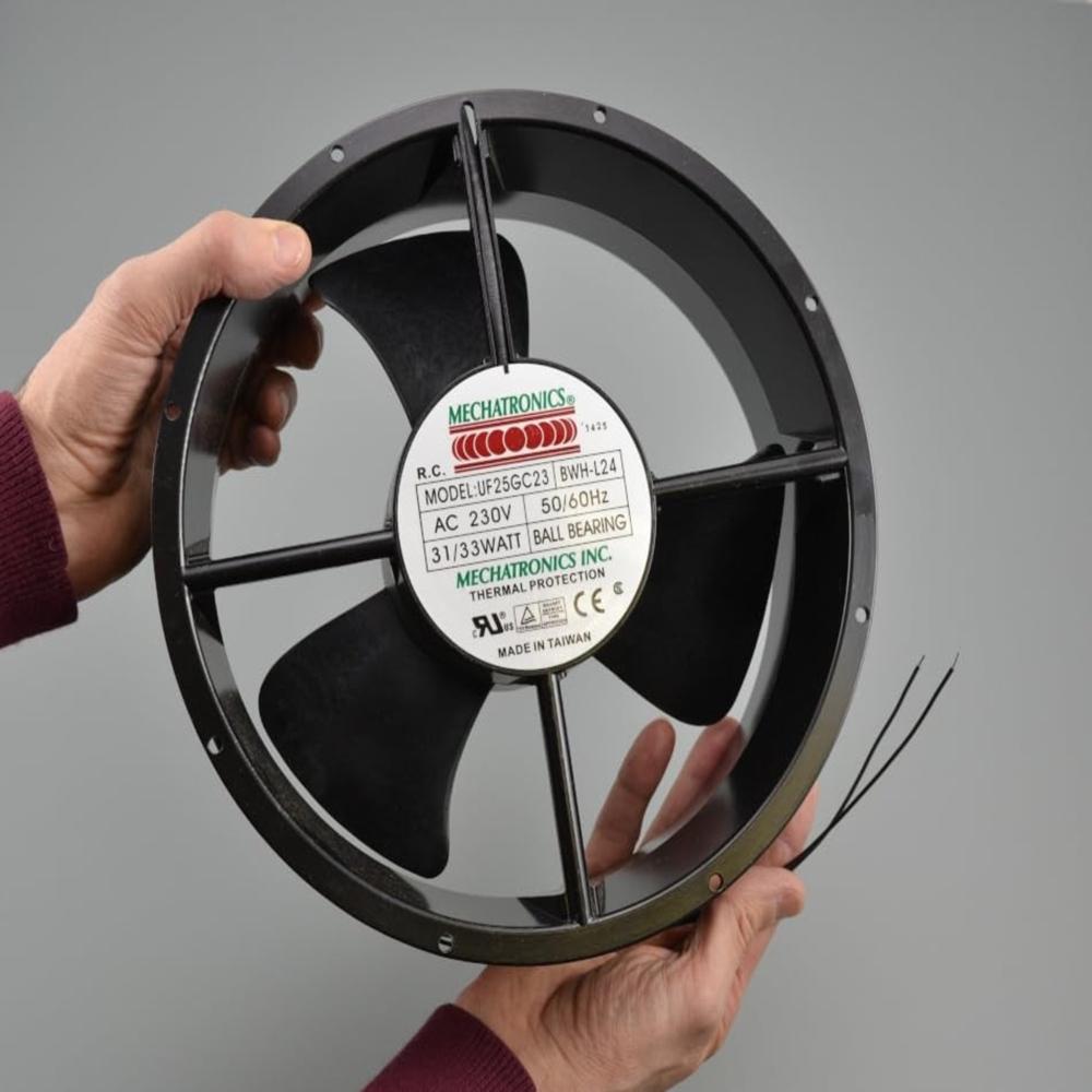Mechatronics UF25GC23 BTHR 230V AC 31/33W Brushless Air Cooling Fan 1650RPM 25489mm 2Wire (Metal)