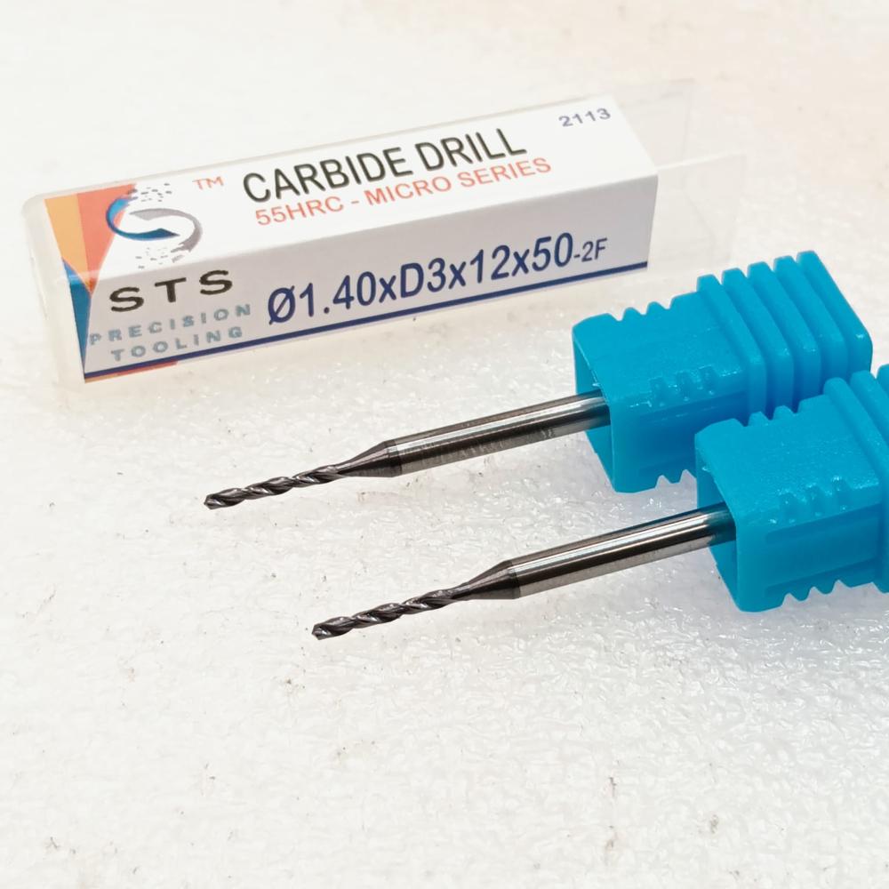 Micro Drill 1.4xD3x12x50L 55 HRC