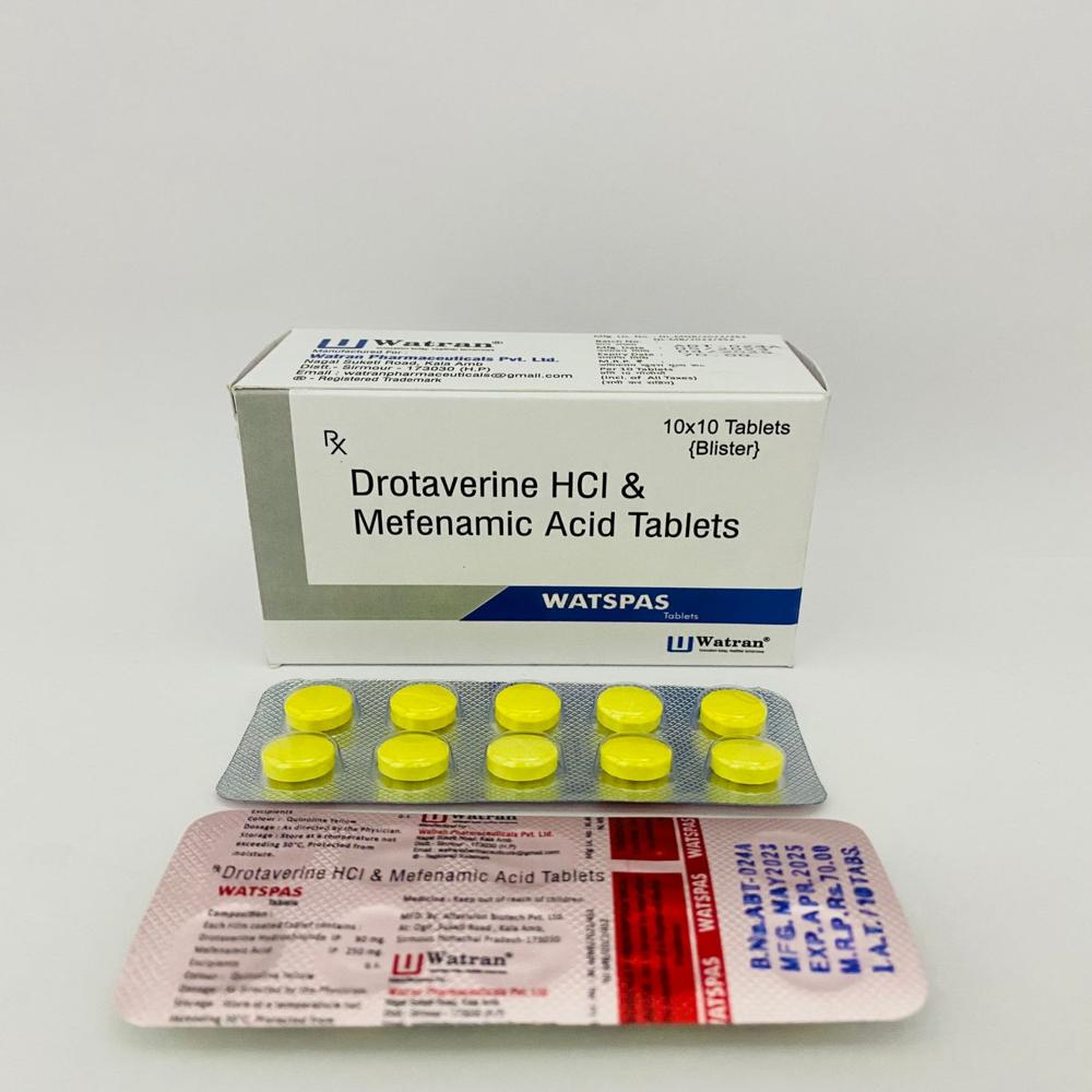 Mefenamic Acid 250mg + Drotaverine Hcl 80mg(sr) - Brand Name: Watspas