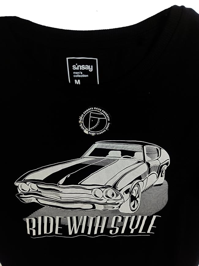 M11538 Sinsay Mens Printed Shorty Set