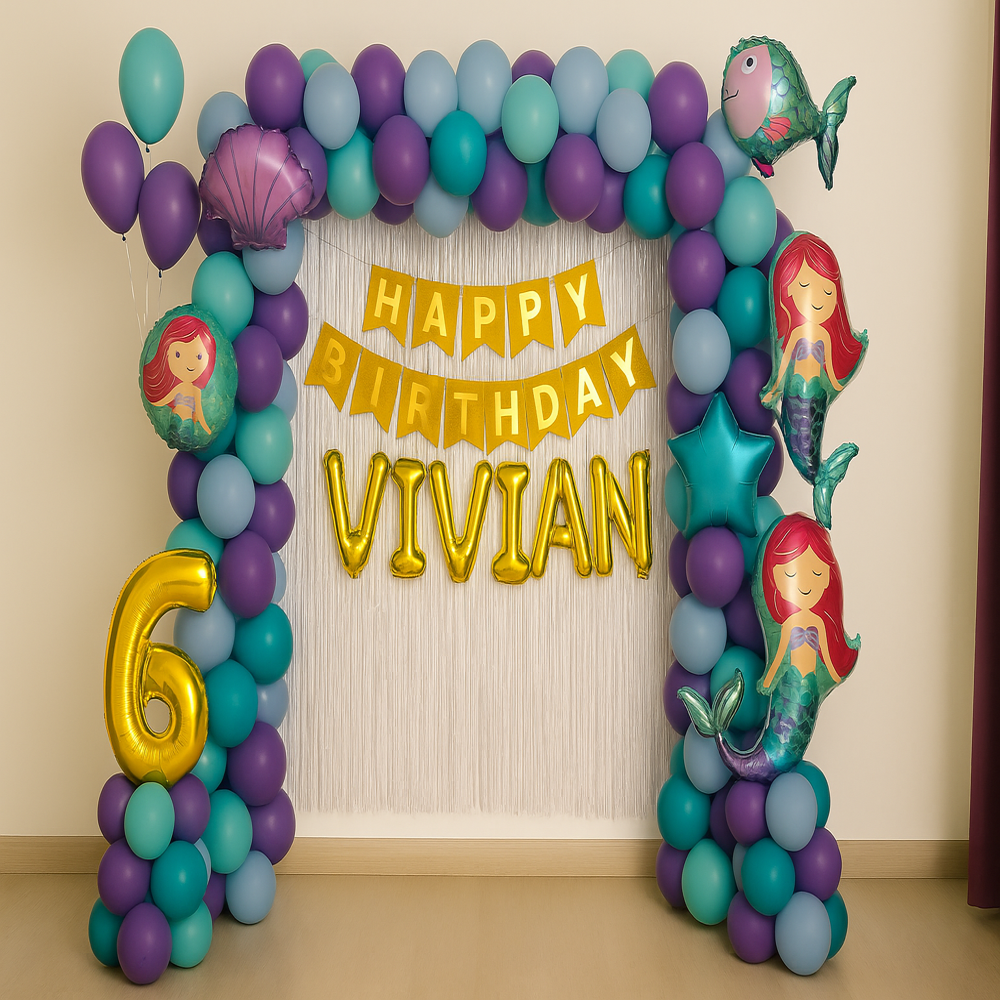 Mermaid Theme Balloon Decoration