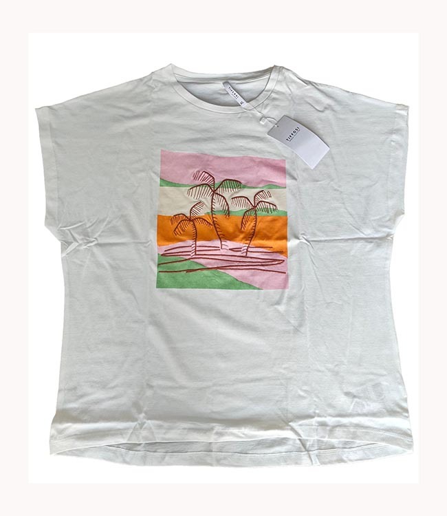 W13477 TIFFOSI Ladies Magyar Sleeve Embroidery Top