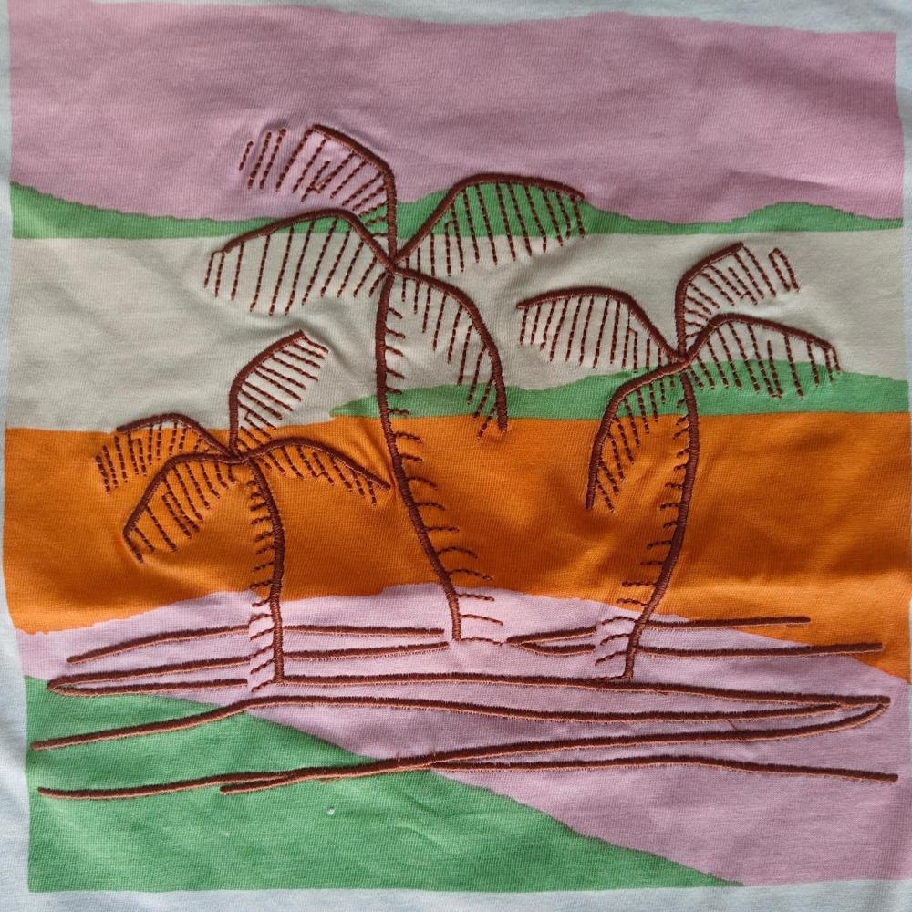 W13477 TIFFOSI Ladies Magyar Sleeve Embroidery Top