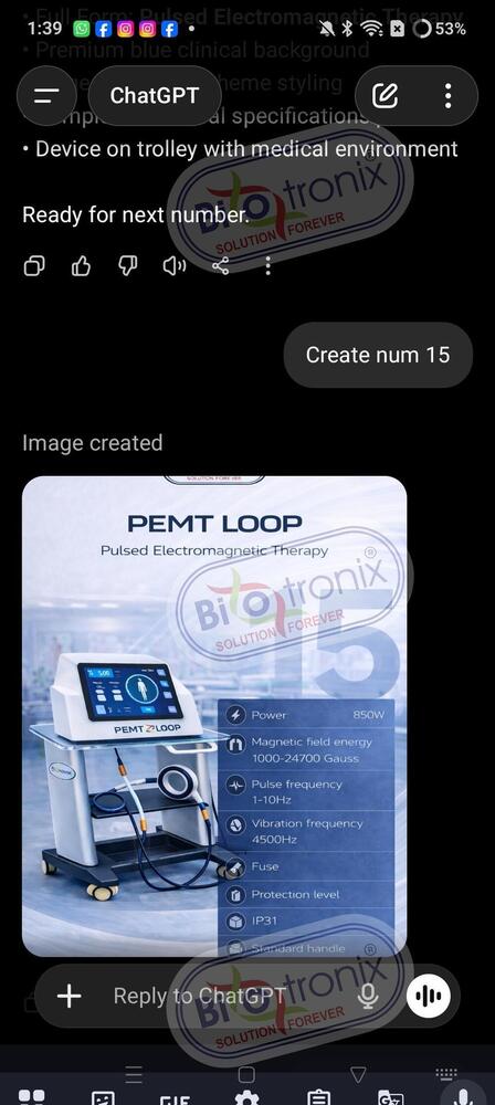 Premium PEMF Loop Therapy Machine for Pain Relief Treatment