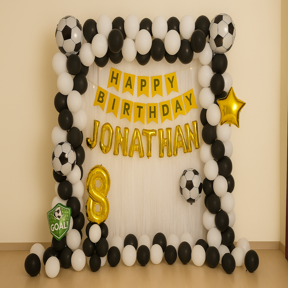 Football Theme Birthday Balloon Decoration