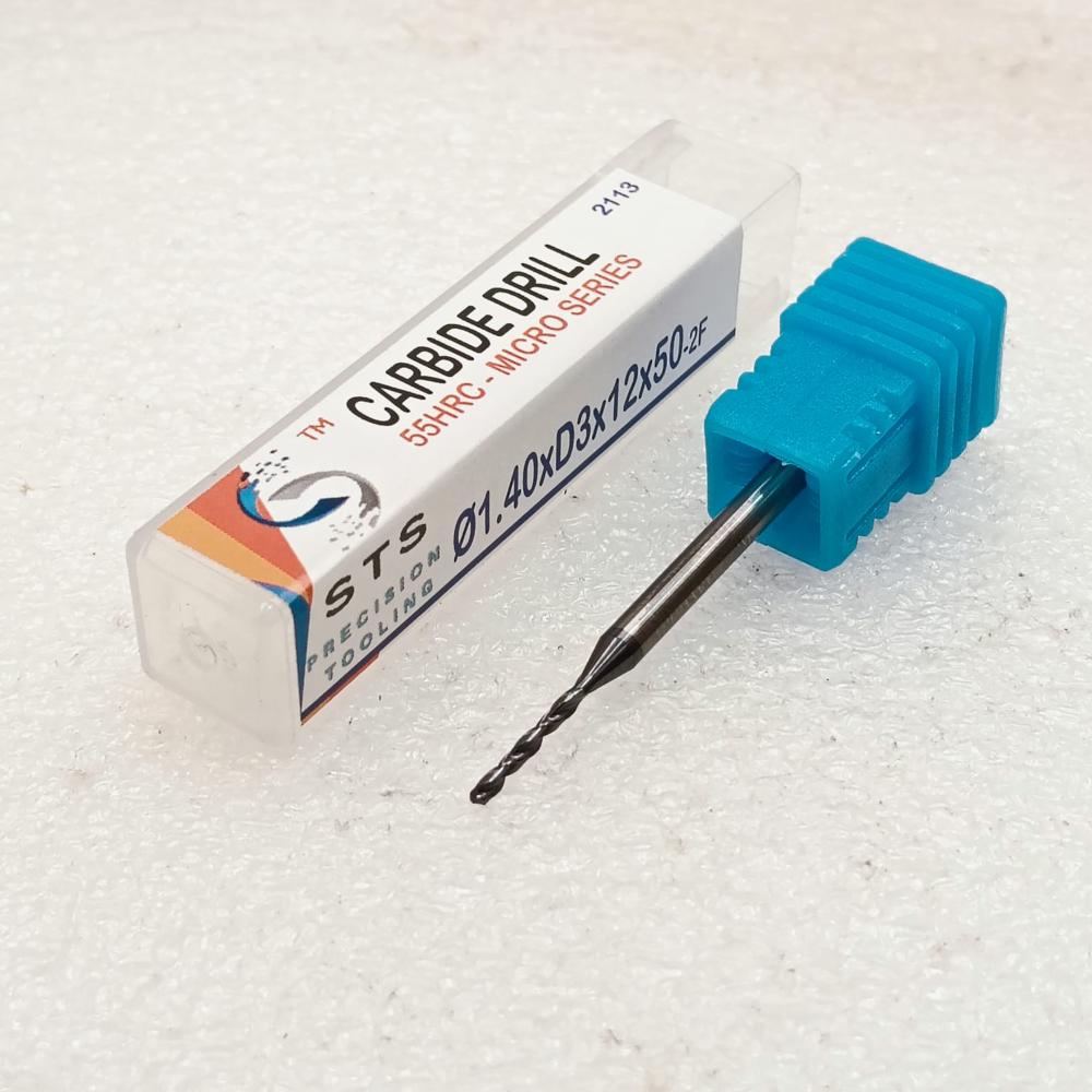 Micro Drill 1.4xD3x12x50L 55 HRC