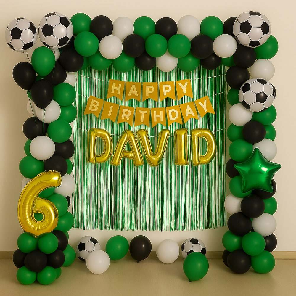 Football Theme Birthday Balloon Decoration