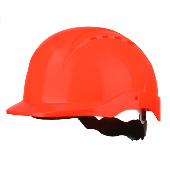 Red Safety Helmet With Reched