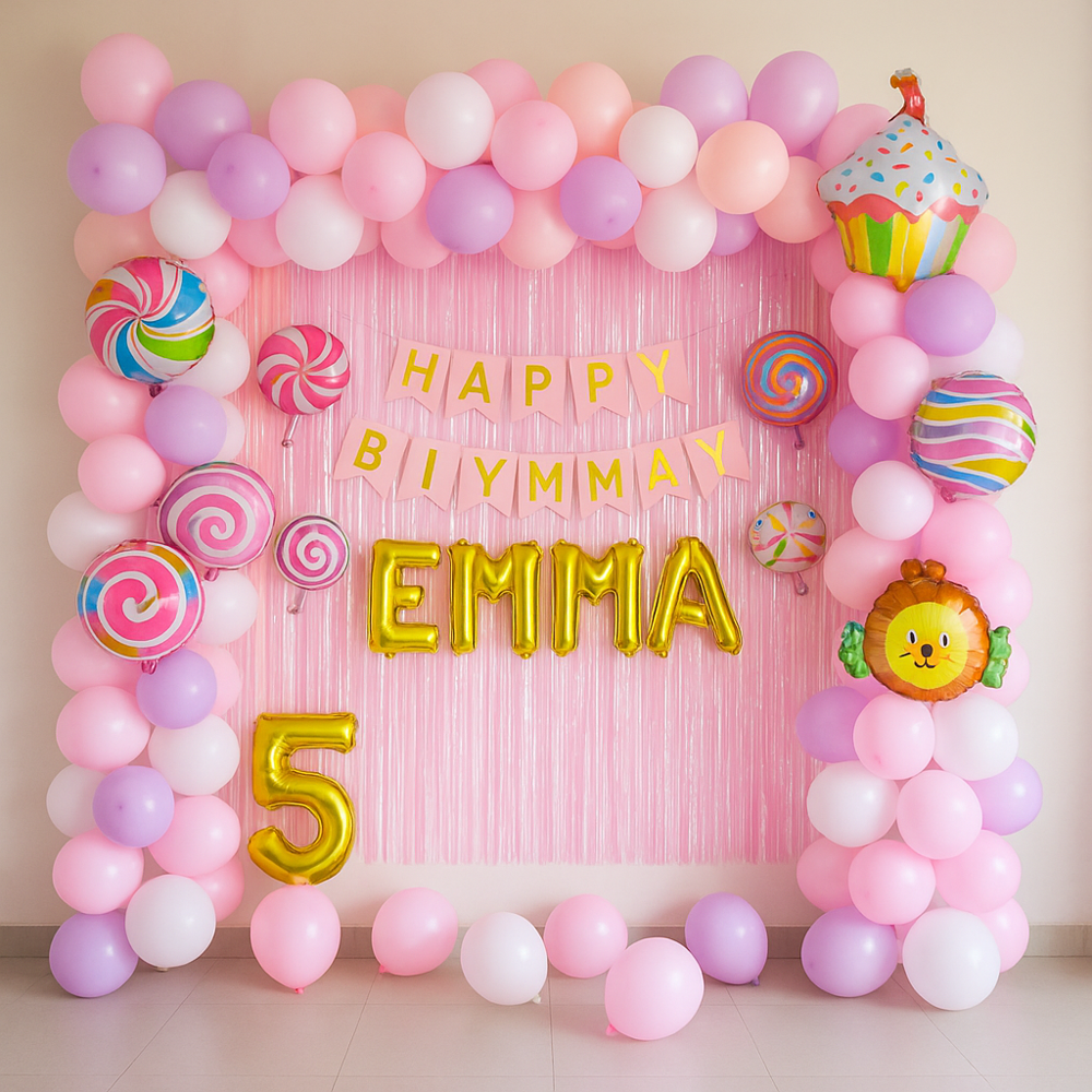 Candy Theme Birthday Balloon Decoration
