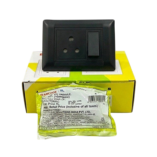 Black 10A Modular Switch