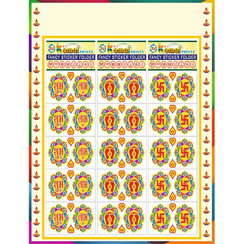 Multi Color Lence Diwali Stickers
