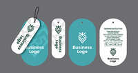 Business Logo Tag - Eco-friendly Synthetic Paper, Custom Size, White Base With Multicolor Print, Tear-resistant, Waterproof, High Adhesion, Matte & Glossy Finish