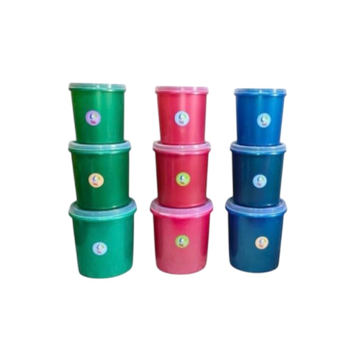 Colorful Plastic Container Set Of 3 Pcs