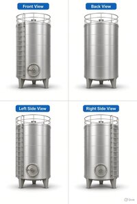 Milk Storage Tank - Stainless Steel Ss304/ss316, 1000l-50000l Capacity, Mirror Polish, Cip Compatible, Floor Mounted