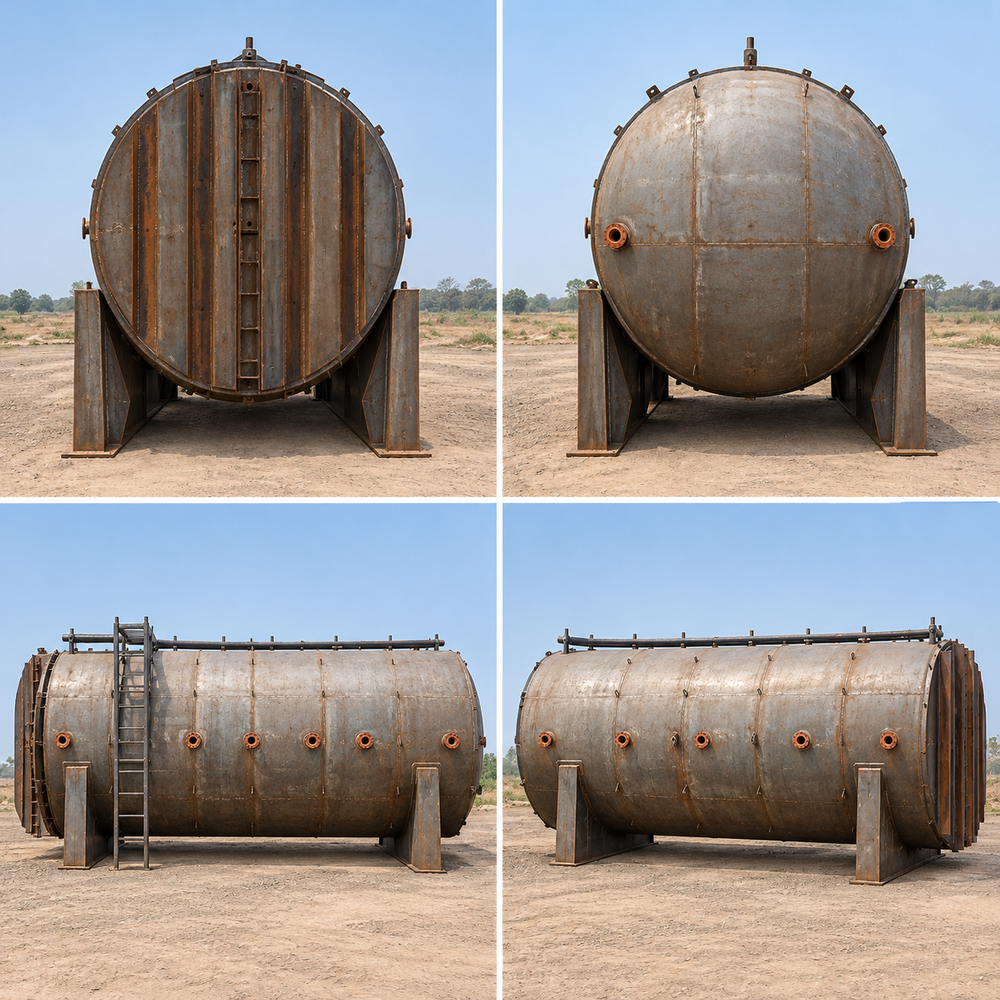 75 Kl Storage Tank - Ms Ss Industrial Liquid Storage Tank - Color: Silver