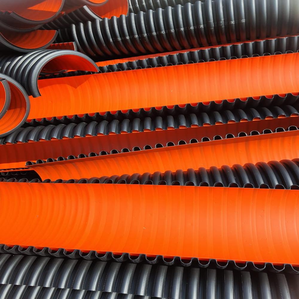 120mm Underground Dwc Split Pipe - Color: Orange / Black