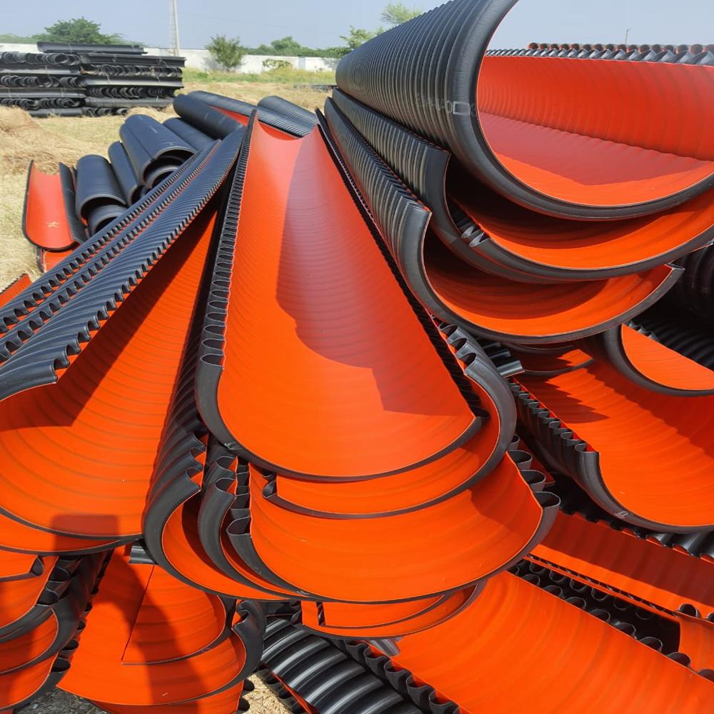 160mm Underground Dwc Split Pipe - Color: Orange/black