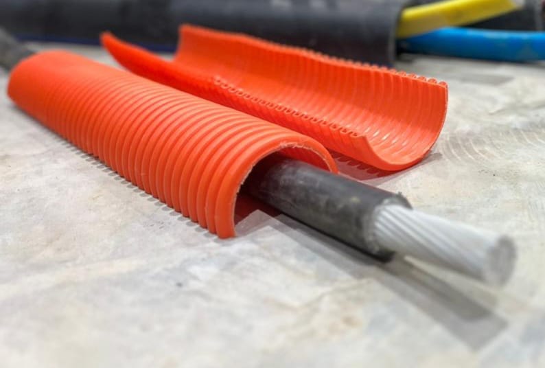 160mm Underground Dwc Split Pipe - Color: Orange/black