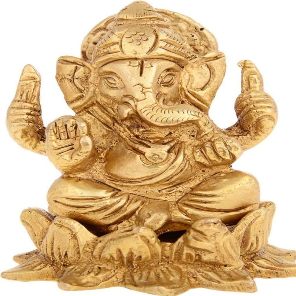 Brass Ganesha with Mukht