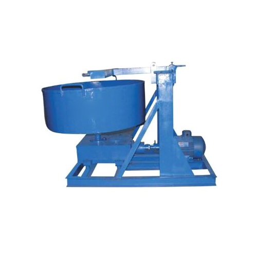 Pan Mixer Machine - Mild Steel, 1200 mm Pan Diameter, Blue & Yellow | Alloy Steel Blades, Bottom Discharge, 7.5 HP Motor