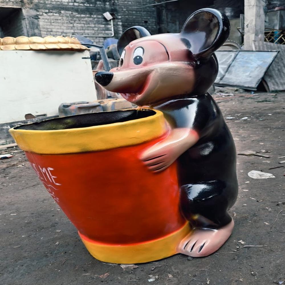 FRP Micky Mouse Dustbin