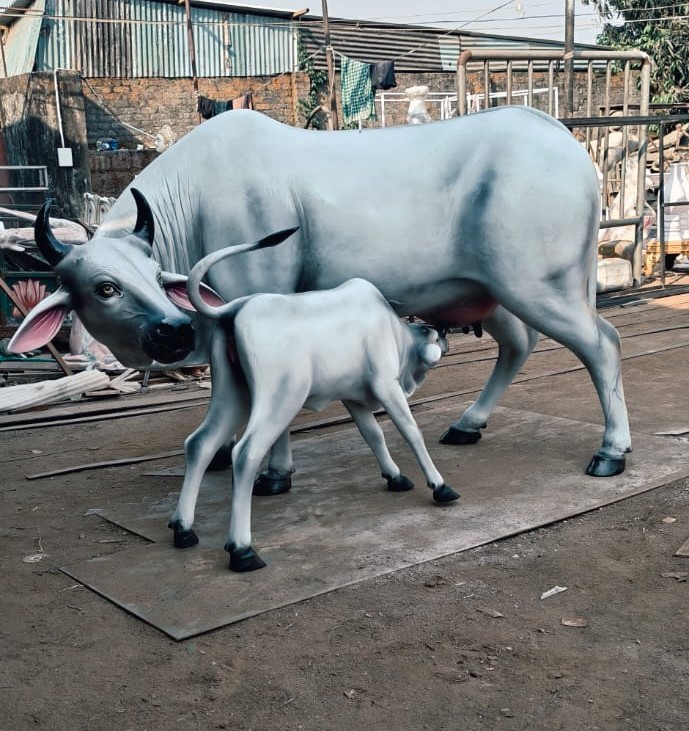 Cow & Baby Statue
