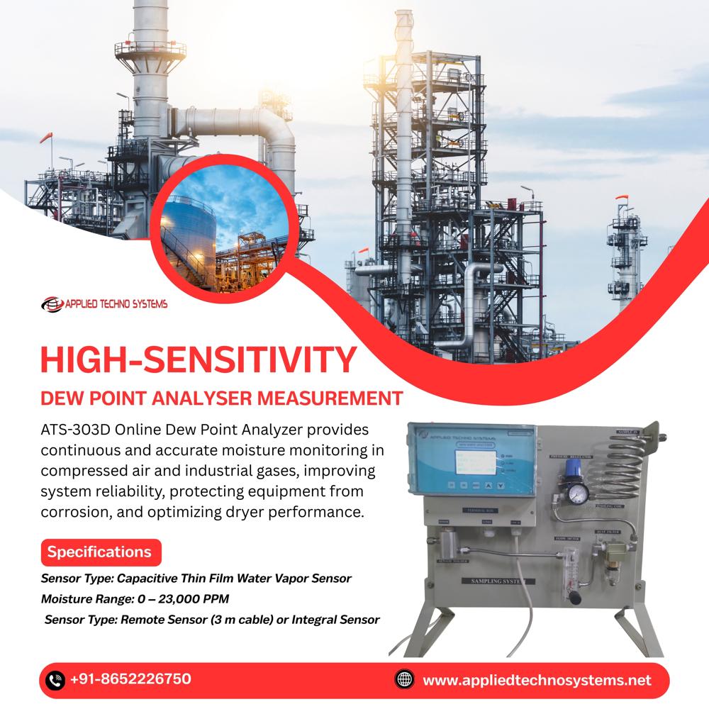 Process Dew Point Meter - Aluminum Material, Standard Size, Grey Color | Industrial Usage, Accurate To +/- 1%, 12 Kgf/cm2 Pressure, 220 Volt Voltage