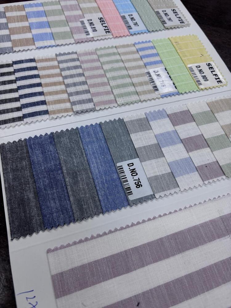 Linen Cotton Stripes - Application: Shirting Fabric
