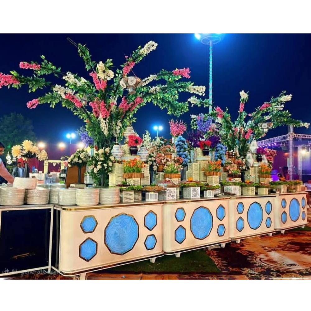 Lighted catering display counter