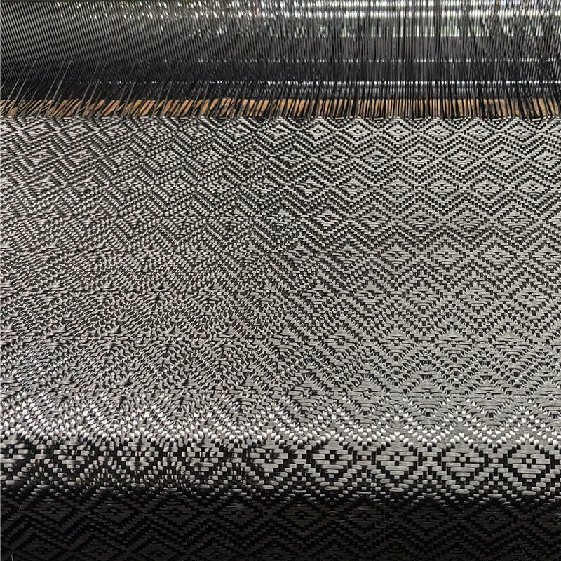 Premium Patterned Square Jacquard Carbon Fabric