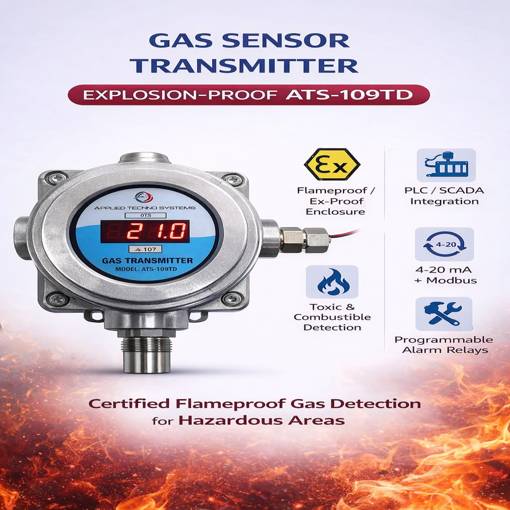 24V DC or 230vac 50 Hz Gas Sensor Transmitter