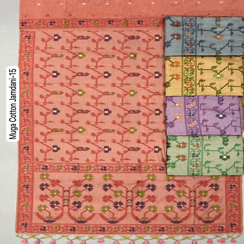 PREMIUM MUGA COTTON WEAVING SAREES