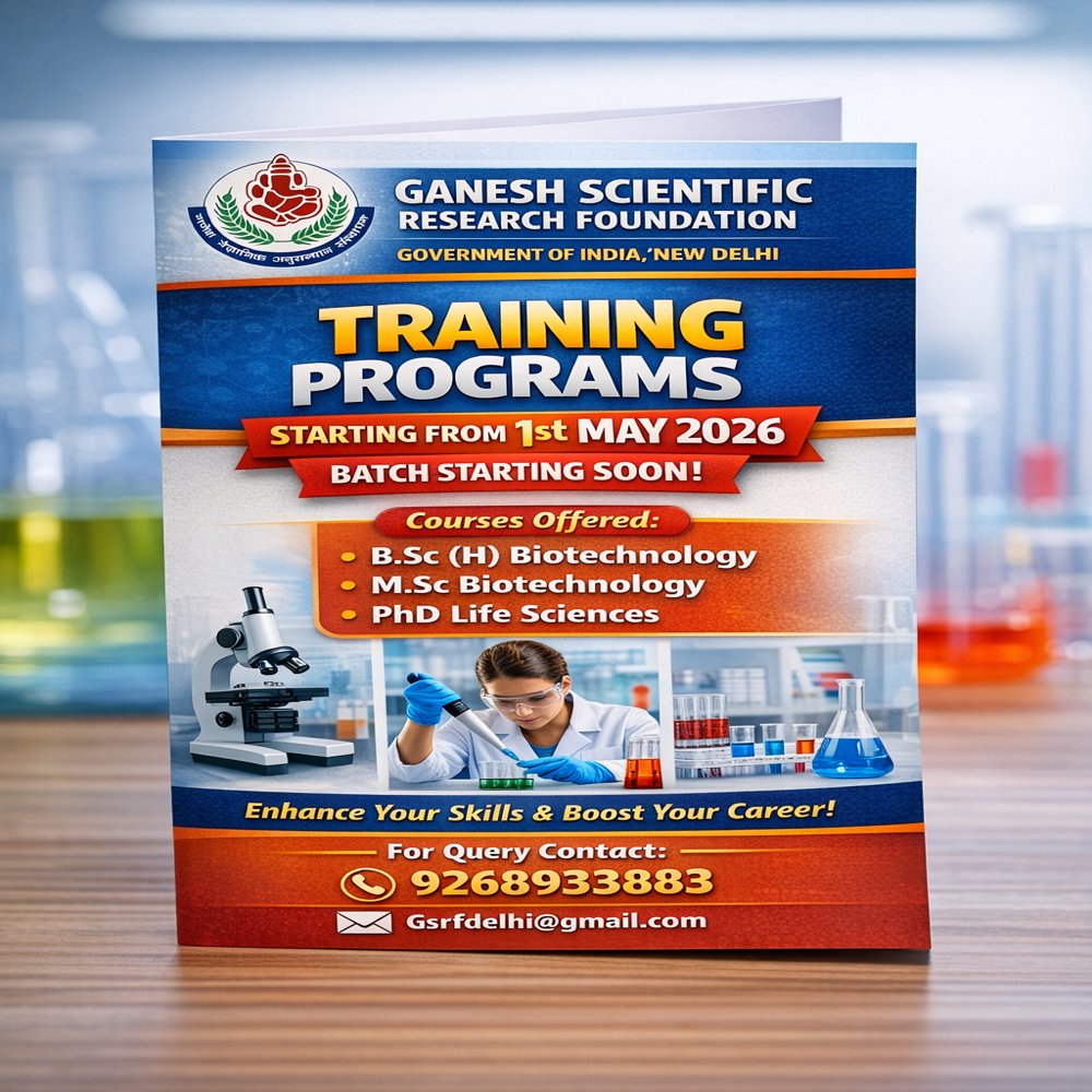 Hands on Training Students of BSC Biotechnology, MSC Biotechnology and PhD Life science