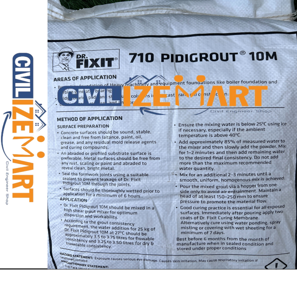 DR.FIXIT (25KG) PIDIGROUT 10M GROUT FOR FOUNDATIONS